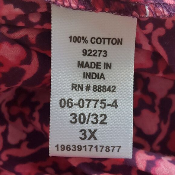 Only Necessities Patio Lounge House Dress Women's 3X (30/32) Caftan 1/4 Zip - Picture 7 of 10